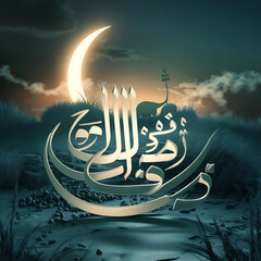 This beautiful Islamic 3d illustration is mainly made for great celebration Eid al Adha