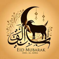 This beautiful Islamic 3d illustration is mainly made for great celebration Eid al Adha