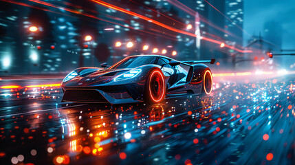 street racing AAA videogame gameplay with information datum design for console or web 3.0 playing to earn gaming crypto tokens and cryptocurrency