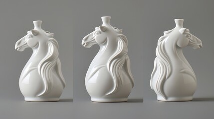 Whimsical Ceramic Horse Spice Bottle for Kitchen Decor Generative AI