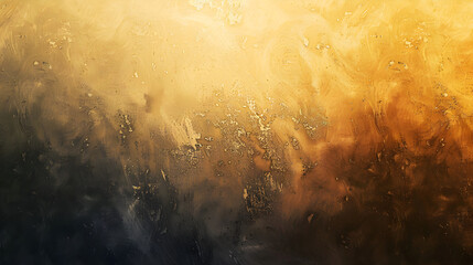 Obraz premium An abstract gradient background with golden and dark blue tones, featuring a textured and swirling design. Ideal for elegant and versatile usage in designs for decorations, greeting cards, and more