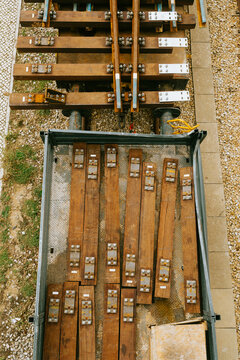 Aerial View of Railway Tracks