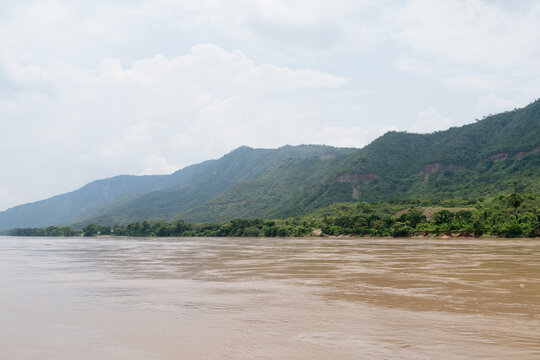 Scenic Amazon River and Jungle View