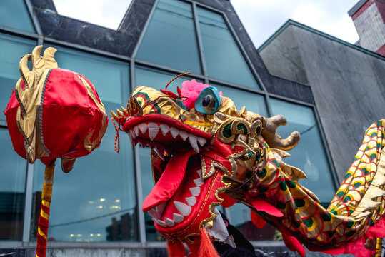 Dragon dance street parade 
