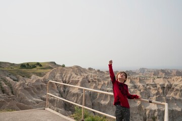Triumphant at the Badlands