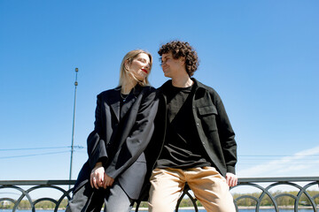 a couple on the bridge