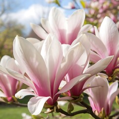 pink magnolia flowers