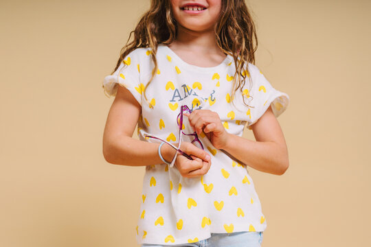  close up Happy Child with EyeGlasses