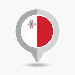 Malta Location Pin Icon Vector Illustration