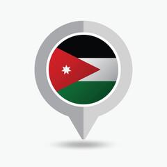 Jordan Location Pin Icon Vector Illustration