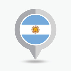 Argentina Location Pin Icon Vector Illustration