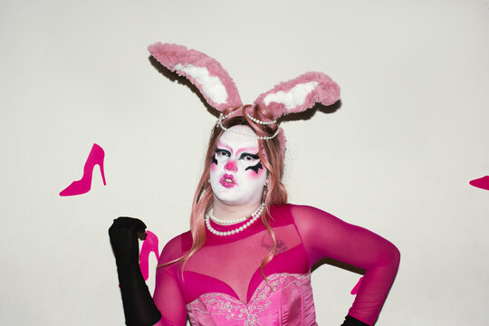 Pink  rabbit drag queen