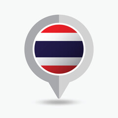 Thailand Location Pin Icon Vector Illustration