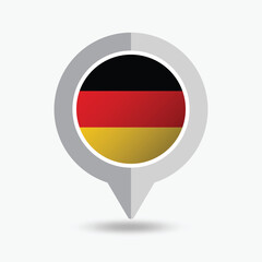 Germany Location Pin Icon Vector Illustration