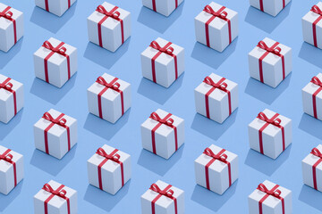 Pattern background with gift boxes.
