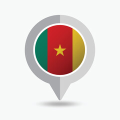 Cameroon Location Pin Icon Vector Illustration