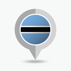 Botswana Location Pin Icon Vector Illustration