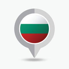 Bulgaria Location Pin Icon Vector Illustration