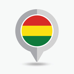 Bolivia Location Pin Icon Vector Illustration