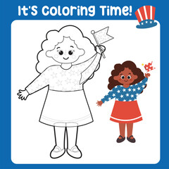 Coloring worksheet page. Educational printable coloring worksheet. Printable activity page for kids. Learning Game. Vector file.