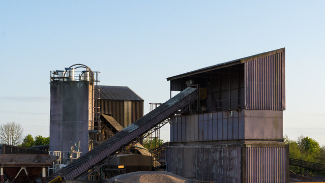 Industrial site for gravel extraction