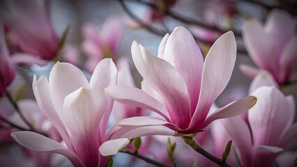 Fototapeta premium pink magnolia flowers