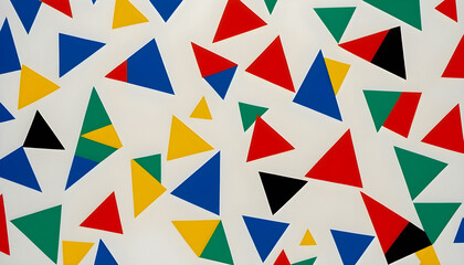 Obraz premium Abstract colorful triangles on white background