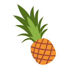 Fototapeta premium Tropical Minimalism: Stylized Pineapple Illustration
