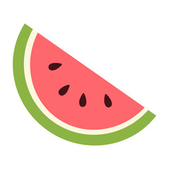 Summer Freshness: Minimalist Watermelon Slice Illustration