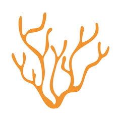 Fototapeta premium Vibrant Ocean Life: Simplified Coral Graphic Illustration