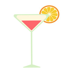 Cheers to Style: Minimalist Martini Glass with Citrus Garnish