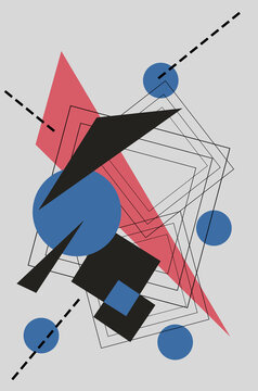 Abstract composition made from geometric shapes