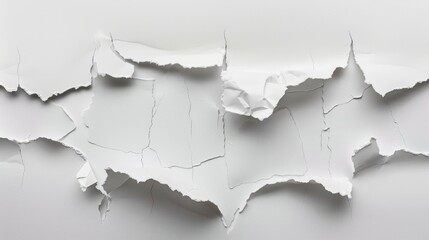 Graphic resource White ripped paper on white backdrop