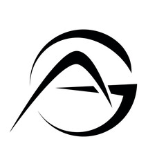 Obraz premium Letter AG Logo Design Vector
