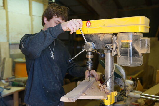 dirty worker at carpentry