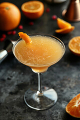 Cosmopolitan Cocktail with Orange Peel Garnish