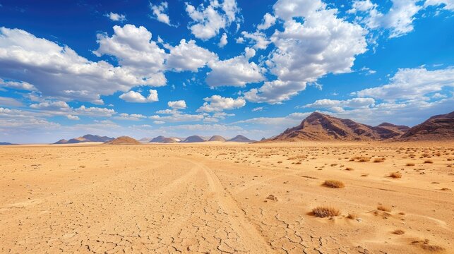 Vast desert landscape in a remote location