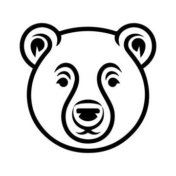 recommend clip art: Gourmand Bear logo or modern line icon. Vector line art and icon design with bold outline. Black and white Pixel Perfect minimalistic symbol isolate white background. Creative logotype