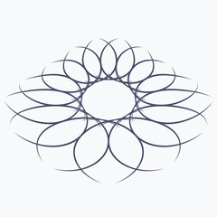 Pattern element on a white background. The vector image can be used as a fine art decoration.