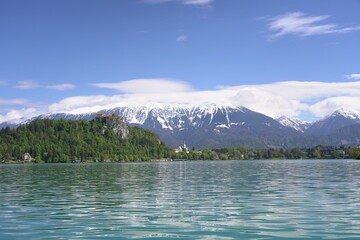 lake and mountains