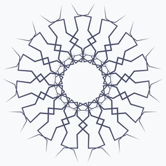 Pattern element on a white background. The vector image can be used as a fine art decoration.
