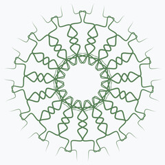 Pattern element on a white background. The vector image can be used as a fine art decoration.