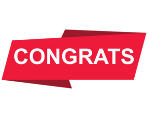 congrats button on white background. congrats button sign
