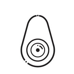 Illustration of avocado, minimalist an unique 