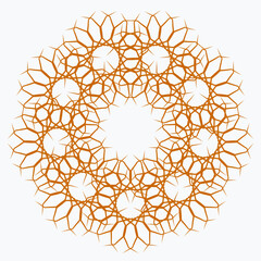 Pattern element on a white background. The vector image can be used as a fine art decoration.