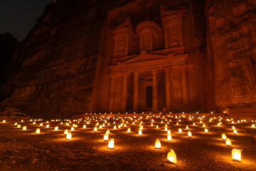 Petra Treasury at Night