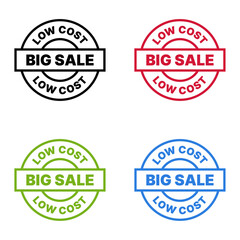 low cost big sale set colorful stamp