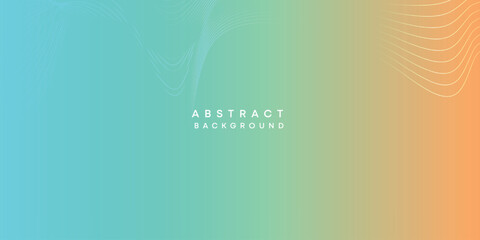 Abstract orange-sky blue digital future technology geometric flowing line background. Teal, Ocean, red gradient smooth wave lines web banner background for cover, flyer, header, poster, website