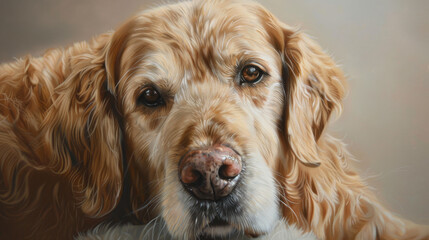 Obraz premium a golden retriever with a black nose