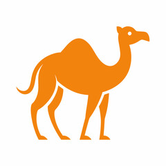 Logo for a travel company Camel Travel, simple clean logo, Creative Logo Icon, white background, 2d style, logo style design